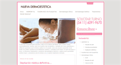 Desktop Screenshot of nuevadermoestetica.com